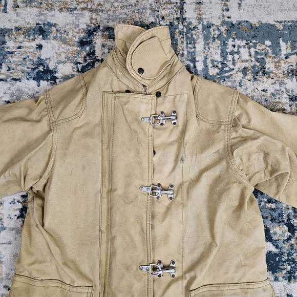 Vintage 1950s Body Guard Canvas Firefighter Jacket w/ Liner Turnout Coat 44 - Picture 6 of 16